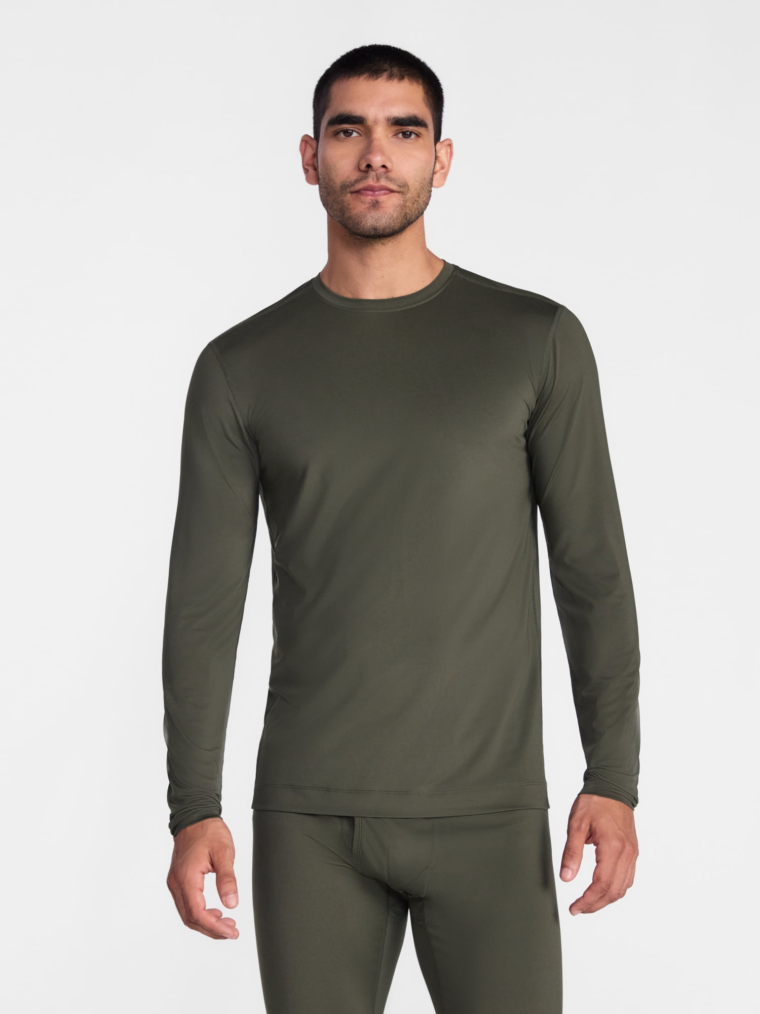 Ozark Trail Mens Long Sleeve Crew Neck Lightweight Thermal Top, Sizes S-3XL