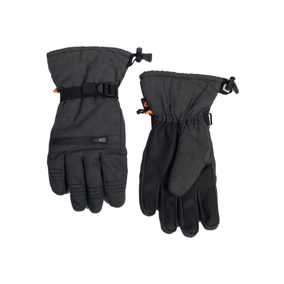 Ozark Trail Mens Ski Glove, Charcoal Sky