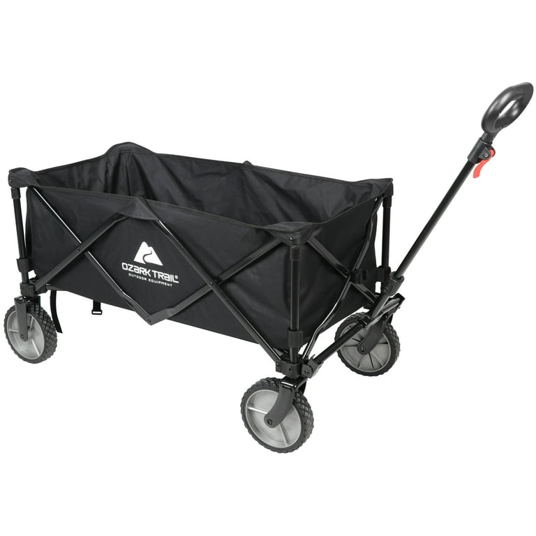 Ozark Trail Multi-Purpose Big Bucket Cart, Black Wagon, 24 inches in Height