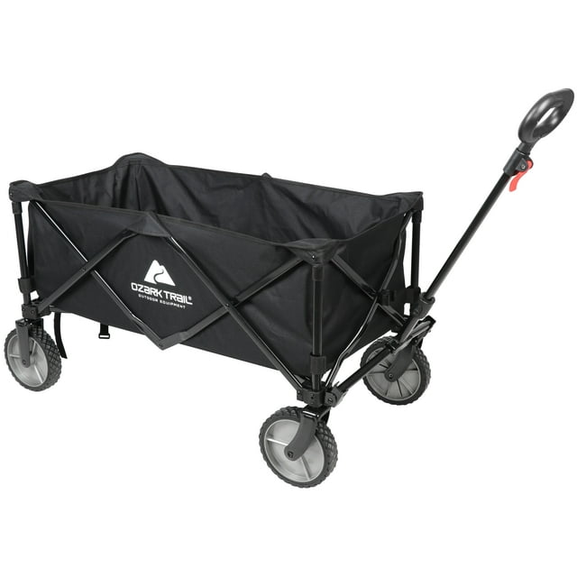 Ozark Trail Multi-Purpose Big Bucket Cart, Black Wagon, Height 24"