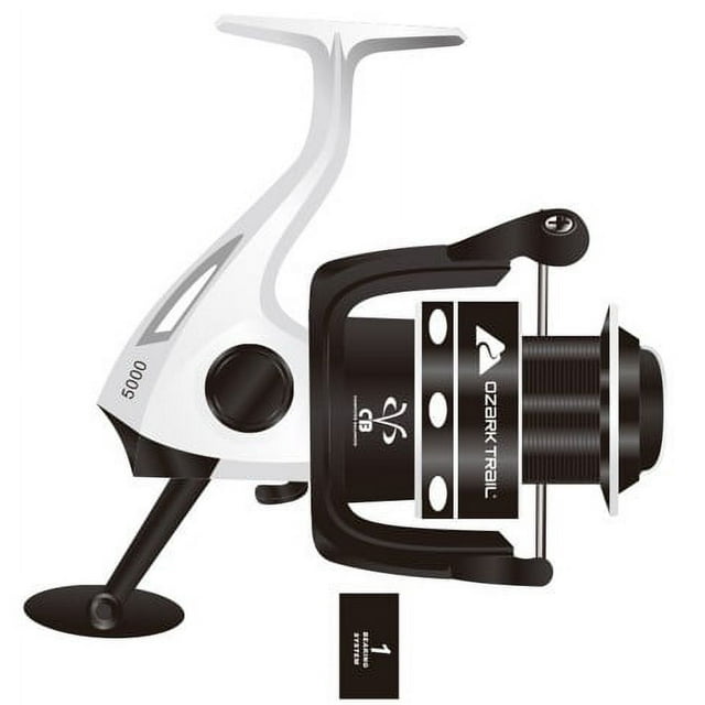 Ozark Trail OT 5000 Spin Reel, Black with Silver