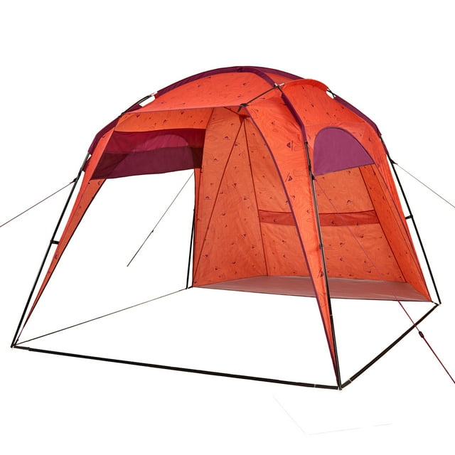 Ozark Trail Orange Sun Shelter Beach Tent, 11.25' x 8.25' with Gear
