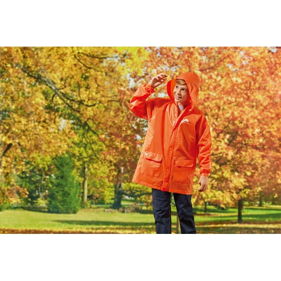 Ozark Trail Orange Waterproof Rain Coat (Unisex L-XL)