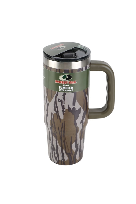 30oz Bottomland Camo Stainless Steel Insulated Travel Tumbler with Handle and Magnetic Lid. Leak Resistant