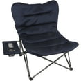 thumbnail image 1 of Ozark Trail Oversized Relax Plush Chair with Side Table, Blue, Adult, 1 of 12