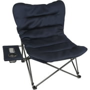 Ozark Trail Oversized Relax Plush Chair with Side Table, Blue, Adult