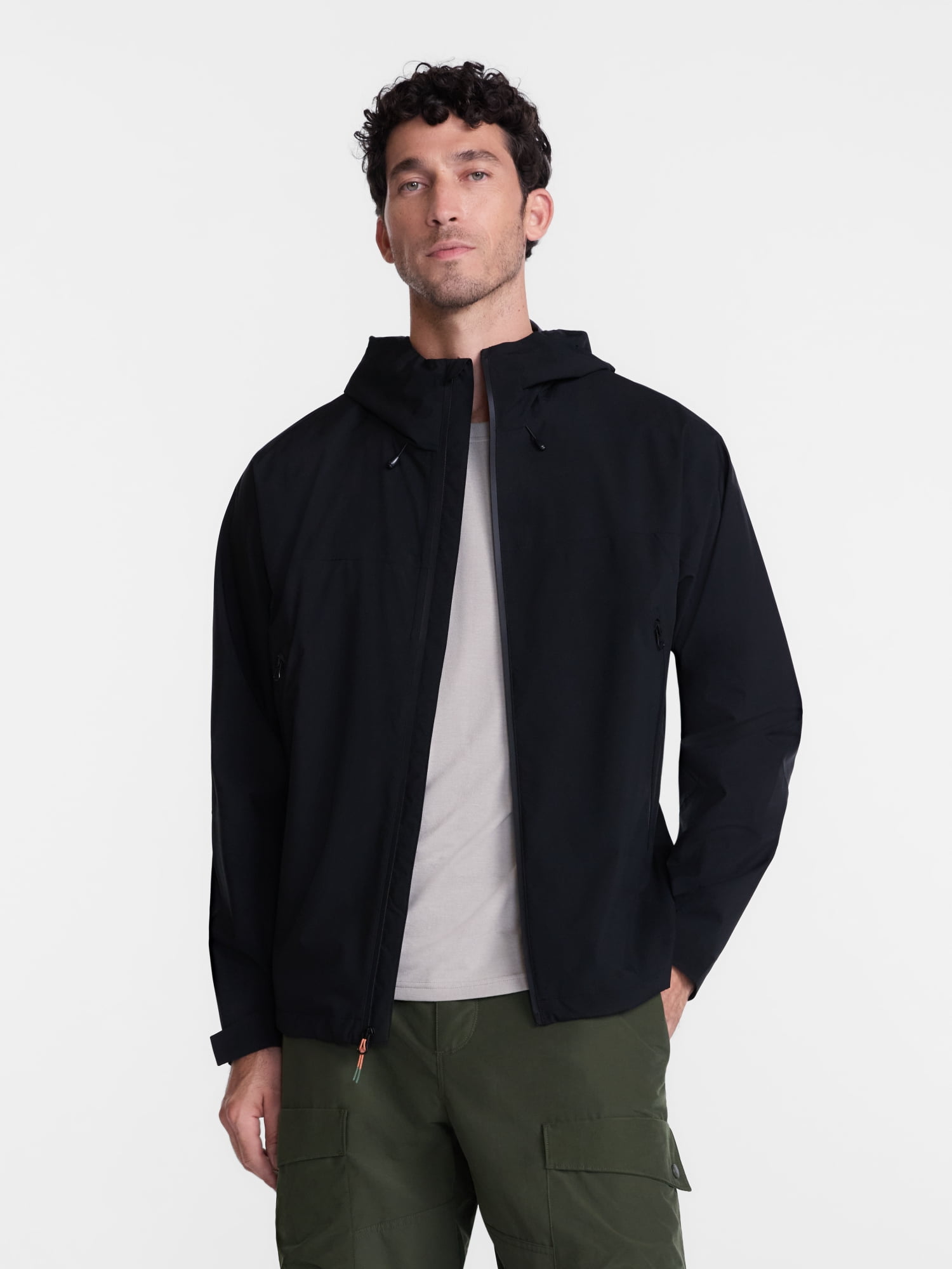 Ozark Trails Men's and Big Men's Pinnacle System Rain Jacket, Sizes S-3XL