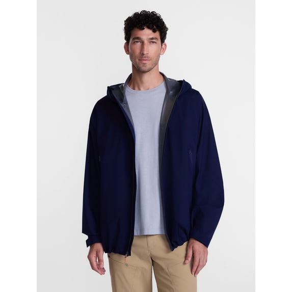 Ozark Trails Men's and Big Men's Pinnacle System Rain Jacket, Sizes S-3XL