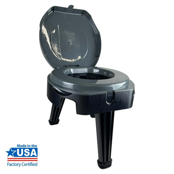 Ozark Trail 14.5in Folding Portable Camp Toilet with 1 gal Capacity for Outdoor Activities