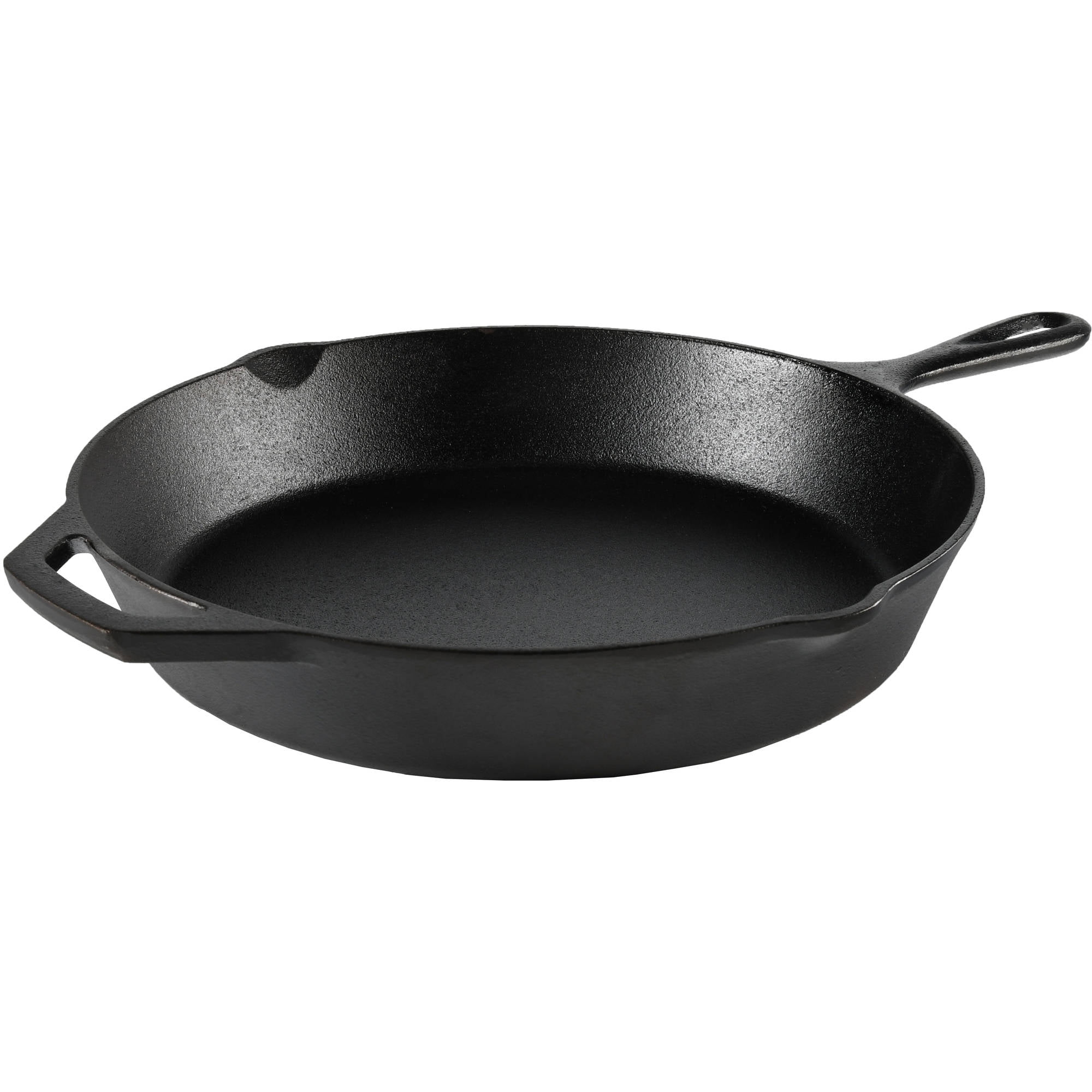 12 Inch Pre-Seasoned Cast Iron Skillet Pan - Pizza Pan with Dual Handles -  Lar