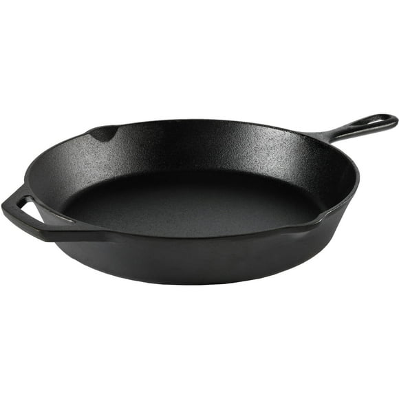 Ozark Trail Pre-Seasoned 12" Cast Iron Skillet with Handle and Lips