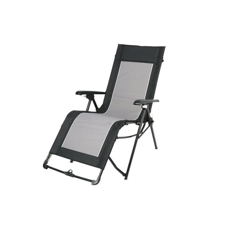 Ozark Trail Quad Zero Gravity Lounger Camping Chair Black 300 lb Outdoors Walmart