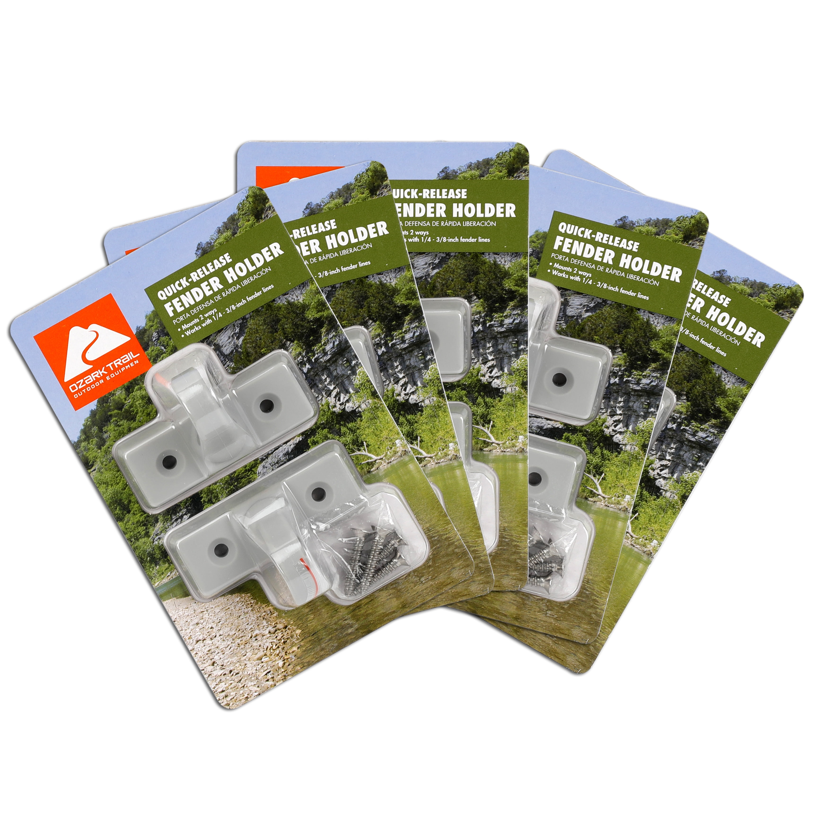 Ozark Trail Quick Release Marine Inflatable Fender Holder - 10 Pack Bumper Hangers for Boats and Docks