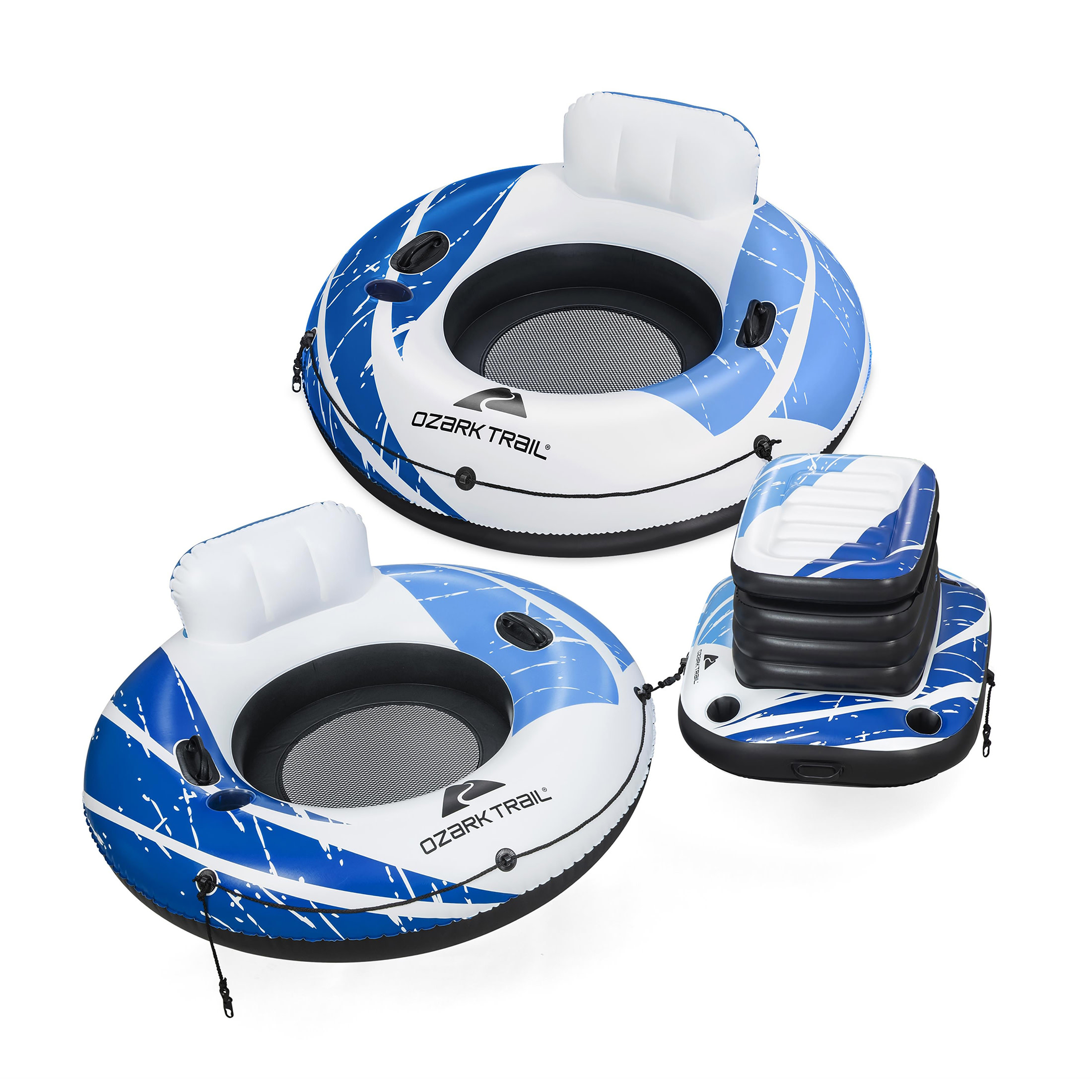 Ozark Trail Rapid Rider River Tube 2-Pack and Inflatable Cooler Combo