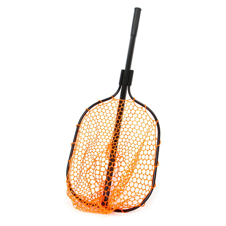 AYNEFY Rubber Fishing Net, Outdoor Fly Fishing Landing Net Clear Rubber Replacement Mesh Bag