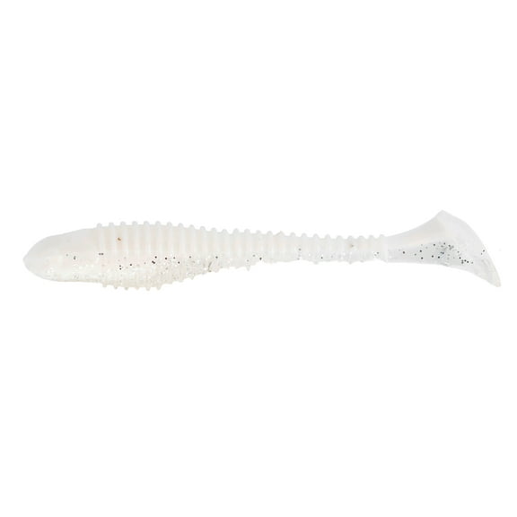 Ozark Trail 4" Shudder Swimmer, Pearl White Flash, 5 pieces Fishing Soft Baits