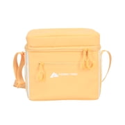 Ozark Trail Coated Soft-Sided Cooler with Removable Hardliner, 6 Can, 6 qt, Summer Vibes Collection, Bright Yellow