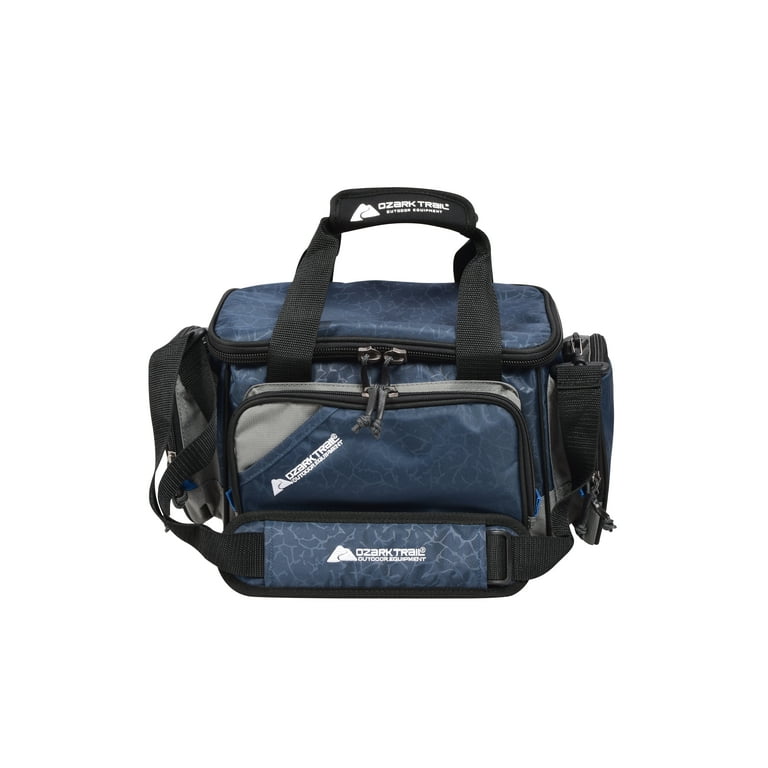 Ozark Trail Soft-Sided Fishing Tackle Storage Bag, Medium, Blue