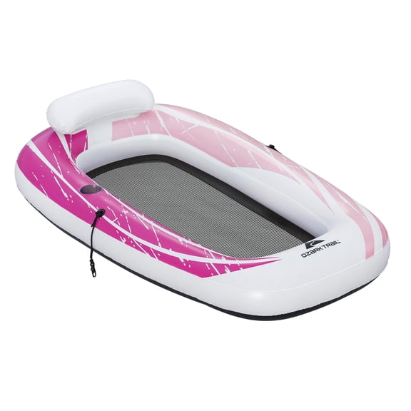 Ozark Trail Sol Venture Pink Mesh Pool and River Single Lounge Float 74"