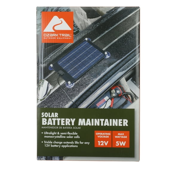 Ozark Trail Solar Boat Battery Maintainer 5W, BT6757