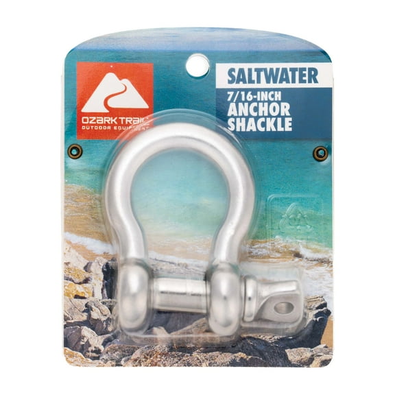 Ozark Trail 7/16 in Stainless Steel Anchor Shackle with Self Locking Pin