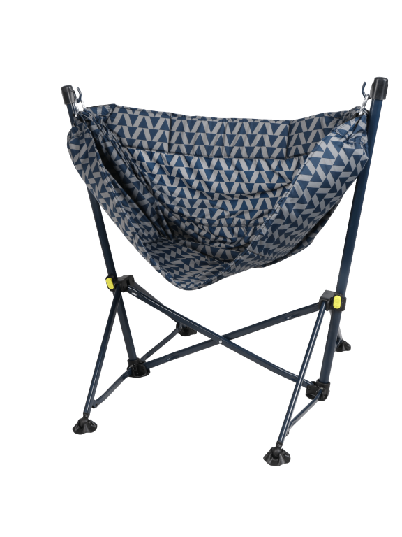 Steel Folding Hammock Chair with Padded Seat, Adult, 38" x 37" x 33", Blue