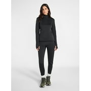 OZARK TRAIL Women's Warmest Thermal Long Sleeve Fleece Mockneck Top, Sizes XS-XXL