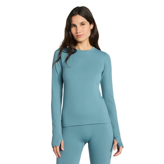 Ozark Trail Women’s Warmer Thermal Long Sleeve Seamless Fleece Top, Sizes XS-XXL