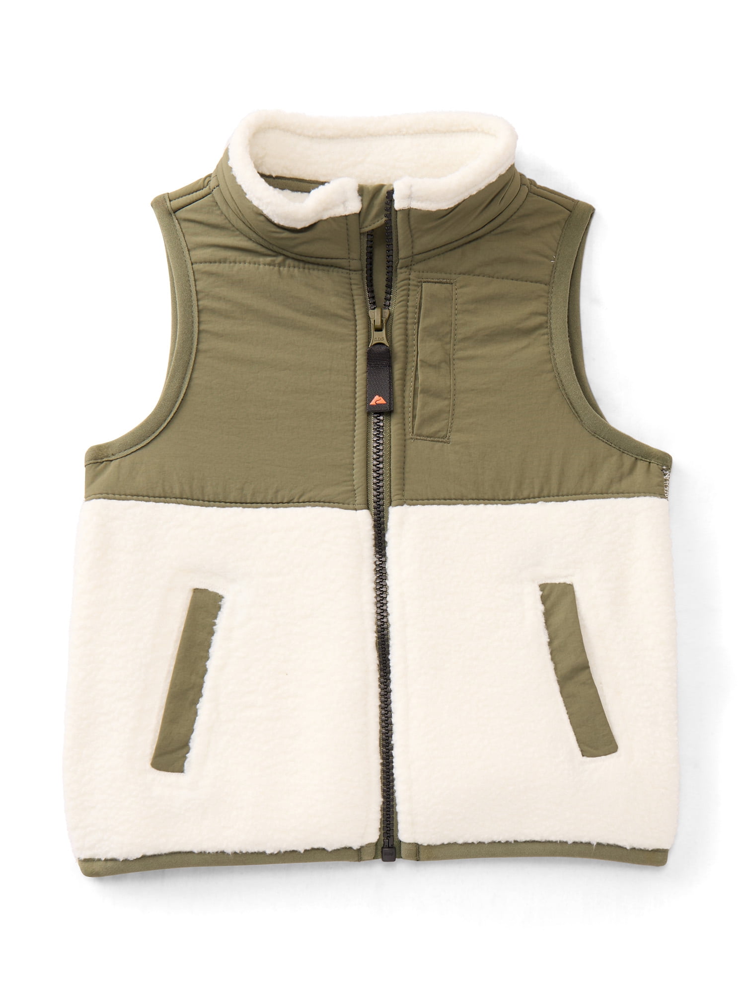 Ozark Trail Toddler Boy Mixed Media Fleece Vest, Sizes 2T-5T