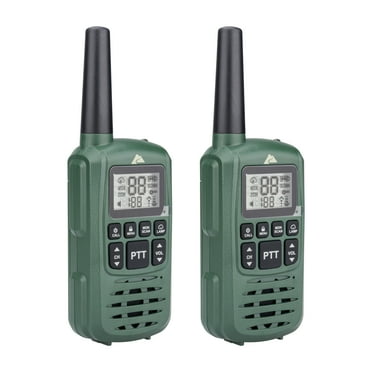 Ozark Trail Two Way Walkie Talkie, IPX4, 22 Channel, Green, 2 Pack