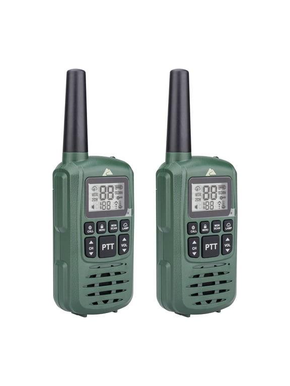 Ozark IPX4 Weatherproof 22-Channel Two-Way Walkie Talkies, 2 Pack