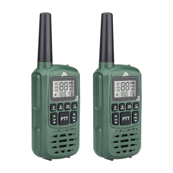 Ozark Trail Two way Walkie Talkie, IPX4, 22 Channel, Green