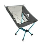 Ozark Trail Ultra-lightweight Polyester Backpacking Chair with Carry Bag, Turquoise Sea Frame