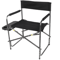 Ozark Trail WFC-95200 Director's Chair with Side Table, Black, Adult Size