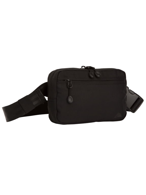 Compact Unisex Fanny Packs Denver 1.5 Ltr, Recycled Polyester, Black Solid Print
