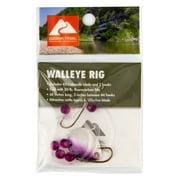 Ozark Trail Freshwater Walleye Fishing Rig, Double Hook, Purple Pearl Blade