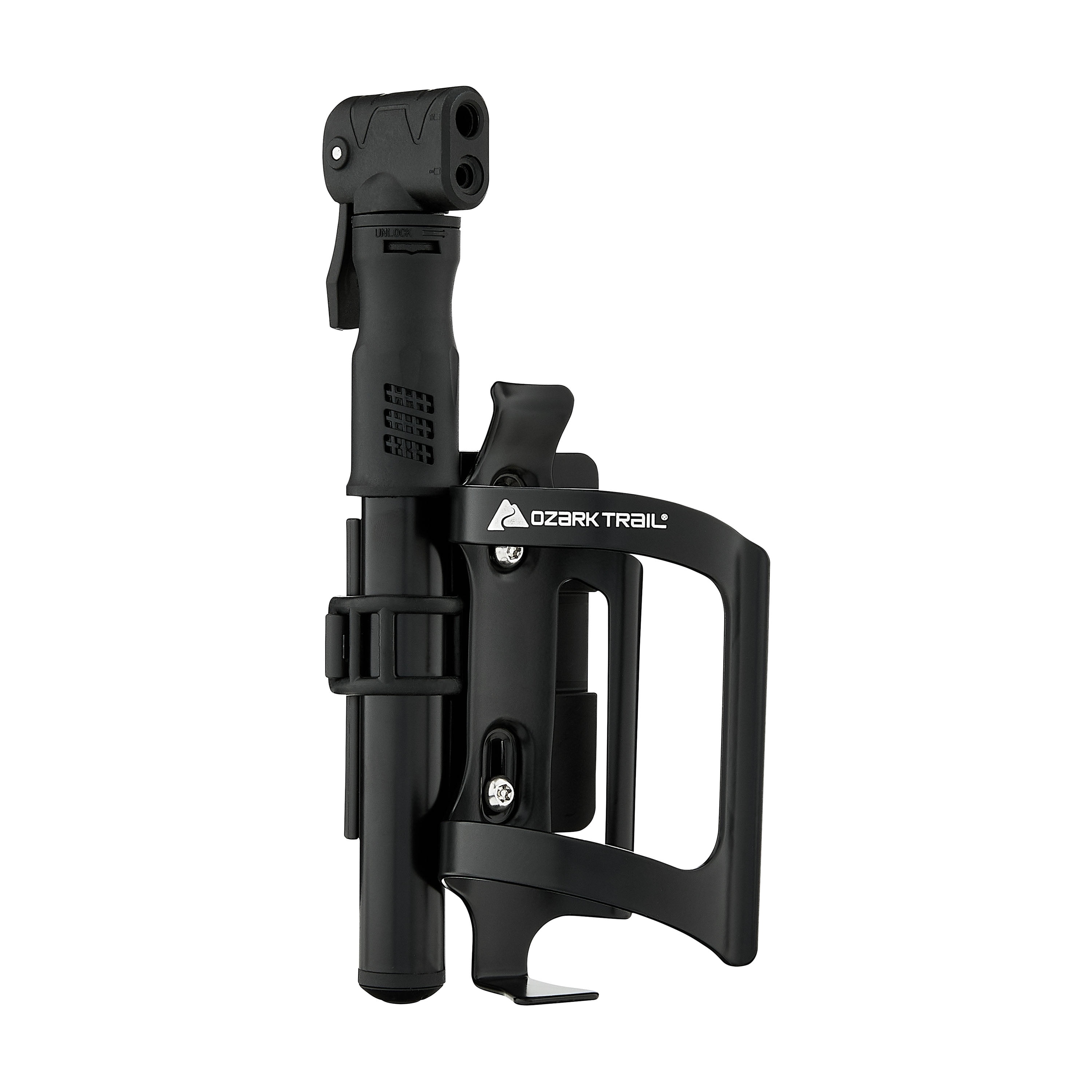 Ozark Trail Bike Water Bottle Holder with Built-in Air Pump