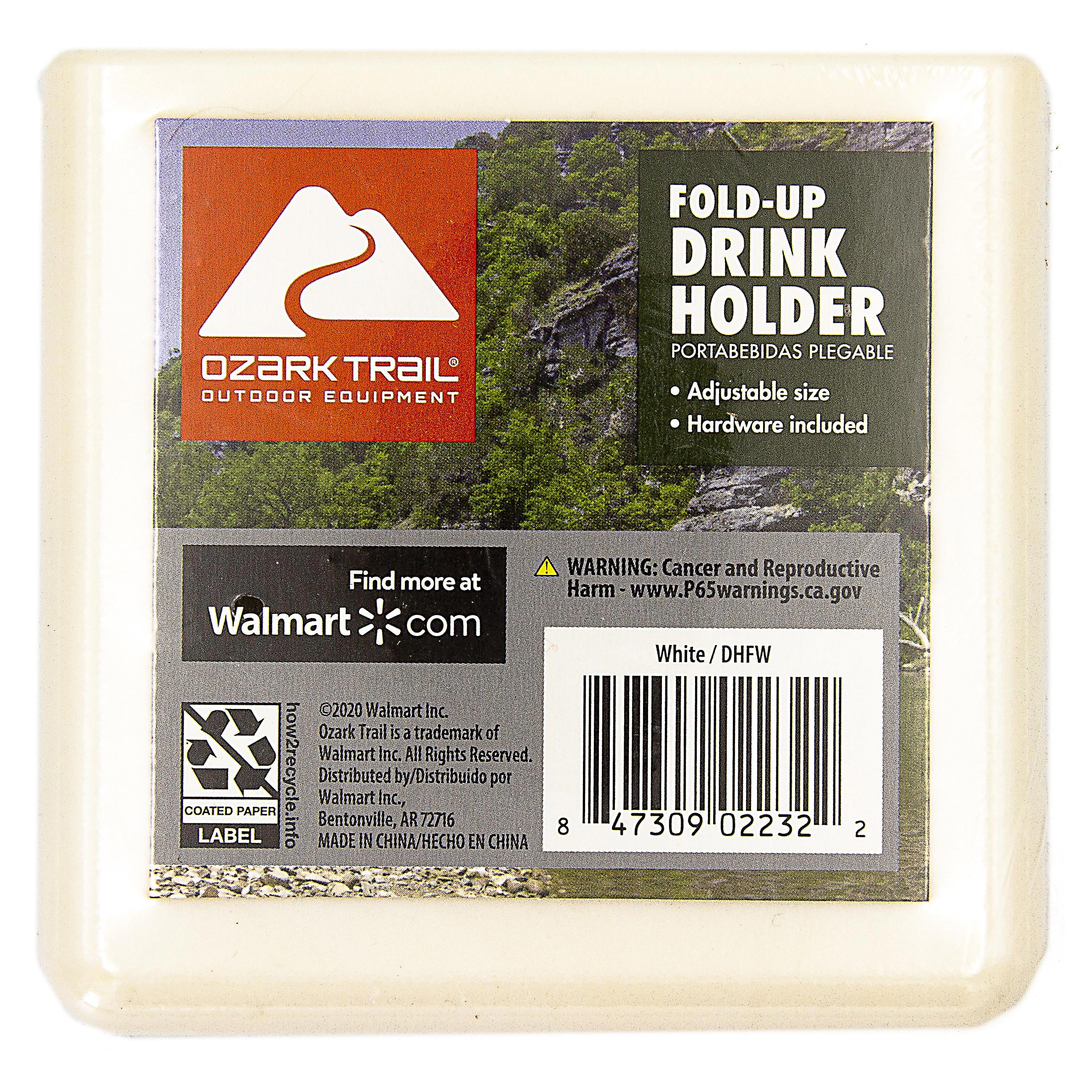 Ozark Trail Fold-Up Outdoor Drink Holder, White