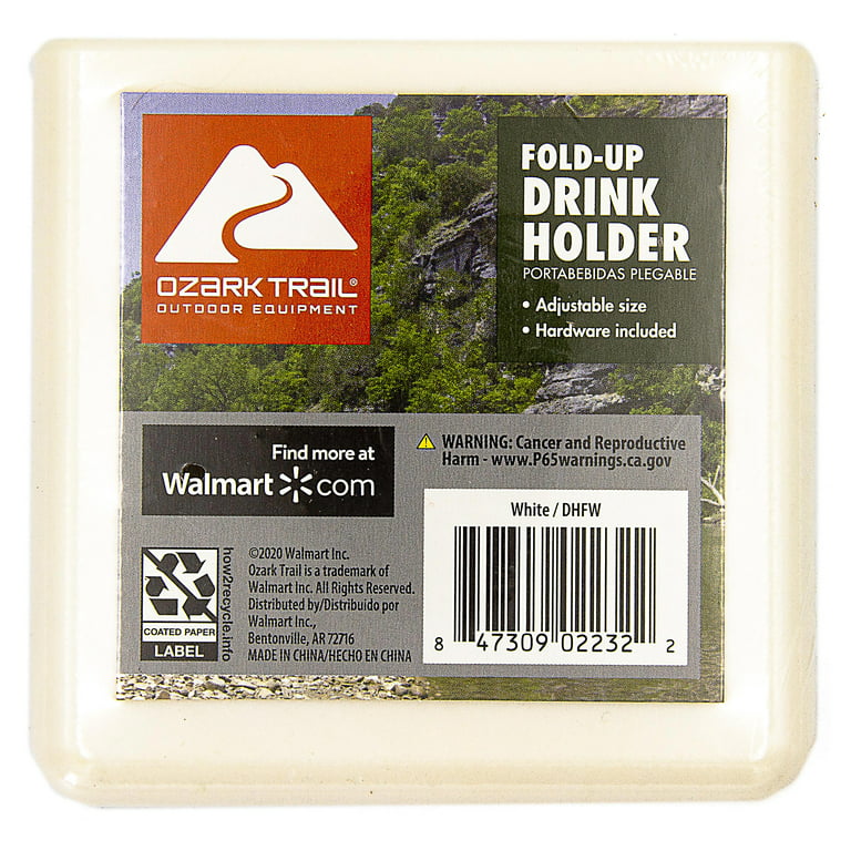 Ozark Trail Fold-Up Drink Holder - White - 1 Each