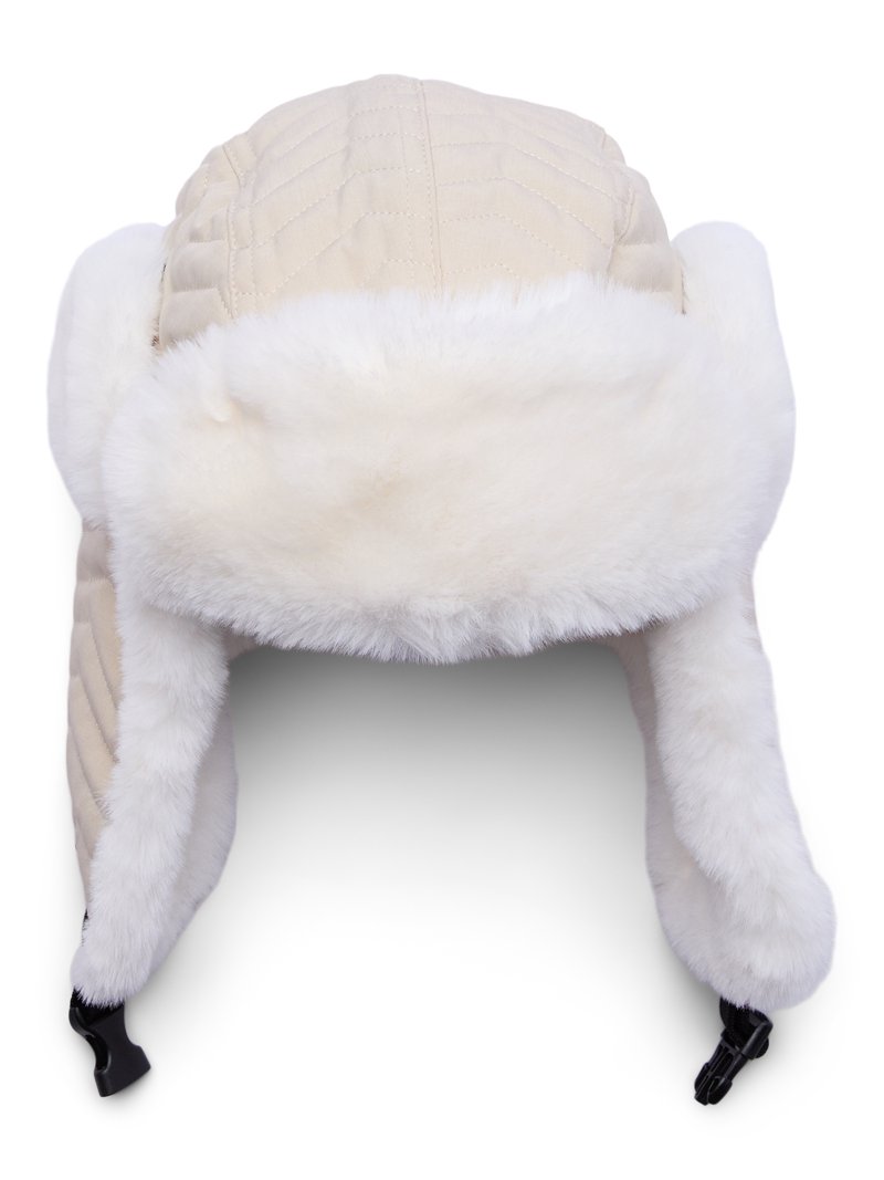 Marzi off white genuine fur hat Vintage Mr. Martin Off White Fur Hat W/ Long Strap Empress  main image 4