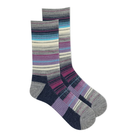 Ozark Trail Women's Merino Wool Blend Crew Hiking Socks, 1 Pack