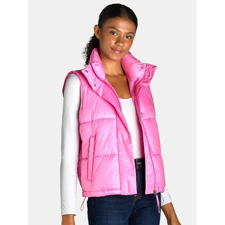 Ozark Trail Women's and Women's Plus Sporty Puffer Vest Ozark Trail Women's and Women's Plus Sporty Puffer Vest