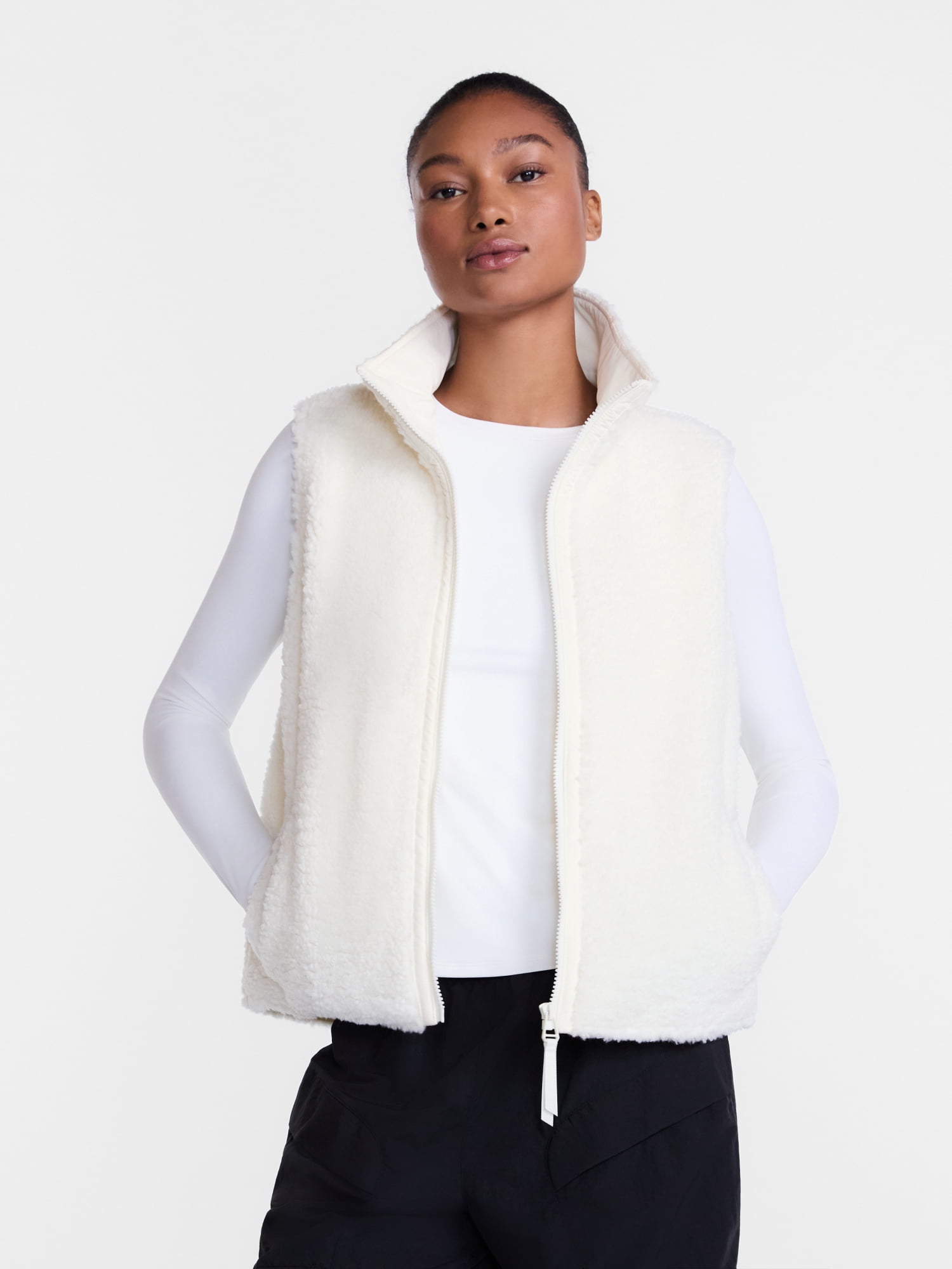 Ozark Trail Women's and Women's Plus High Pile Vest, Sizes XS-3X