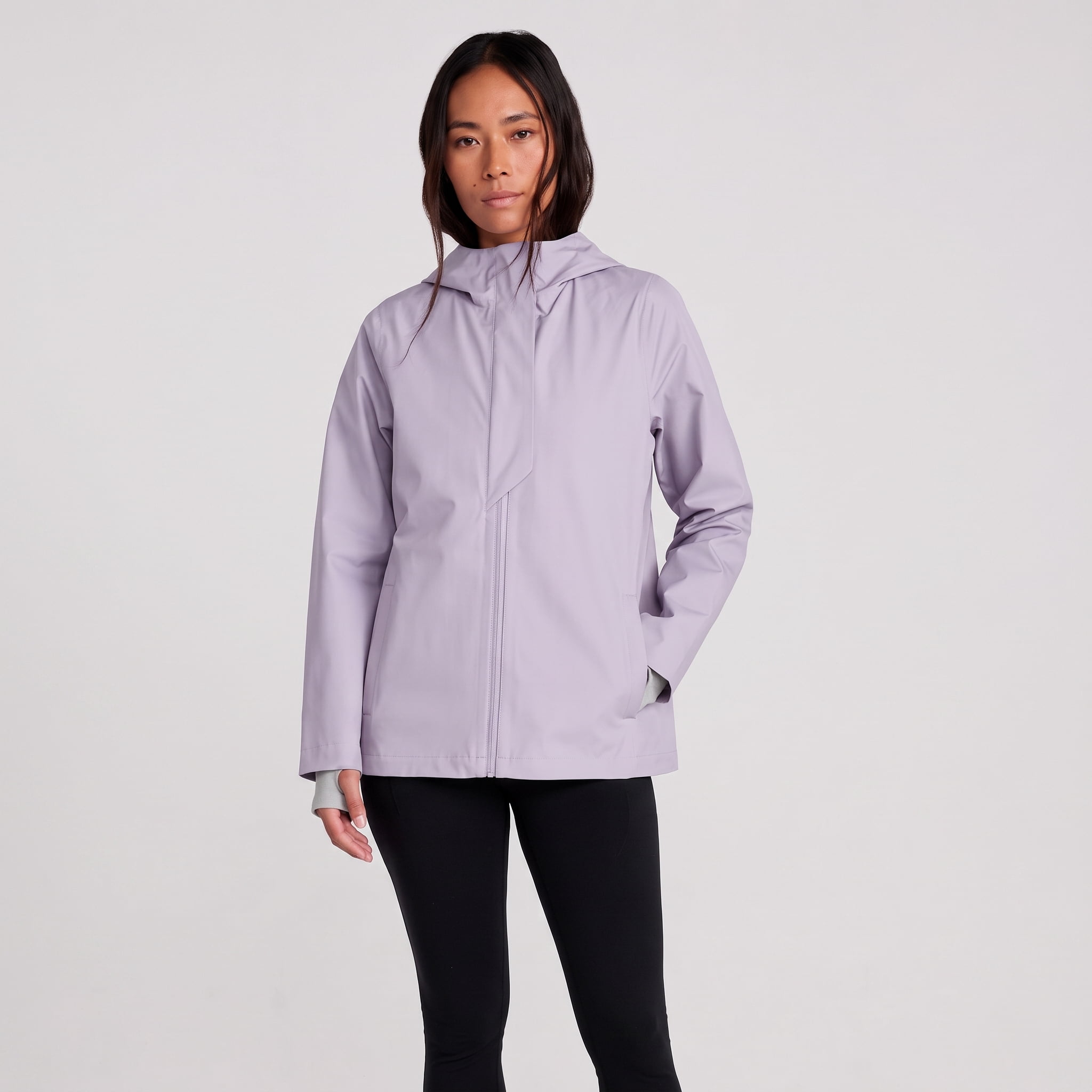 Ozark Trail Women's and Women's Plus Asymmetrical Zip Rain Jacket, Sizes XS-3X