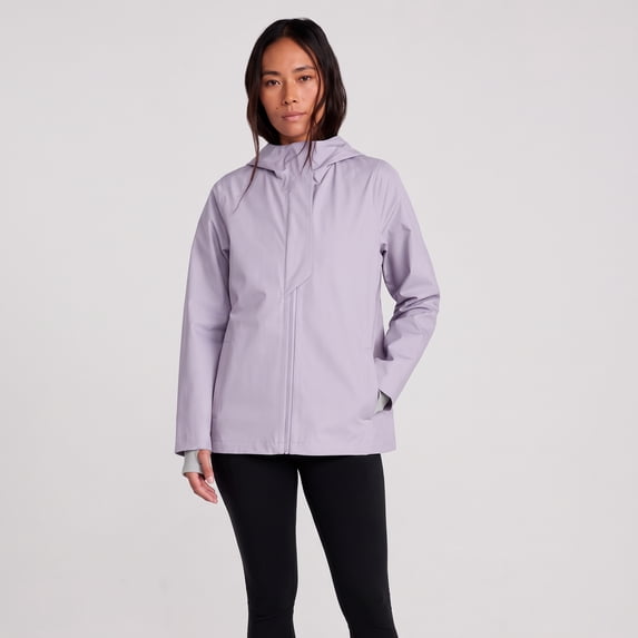 Ozark Trail Women's and Women's Plus Asymmetrical Zip Rain Jacket, Sizes XS-3X