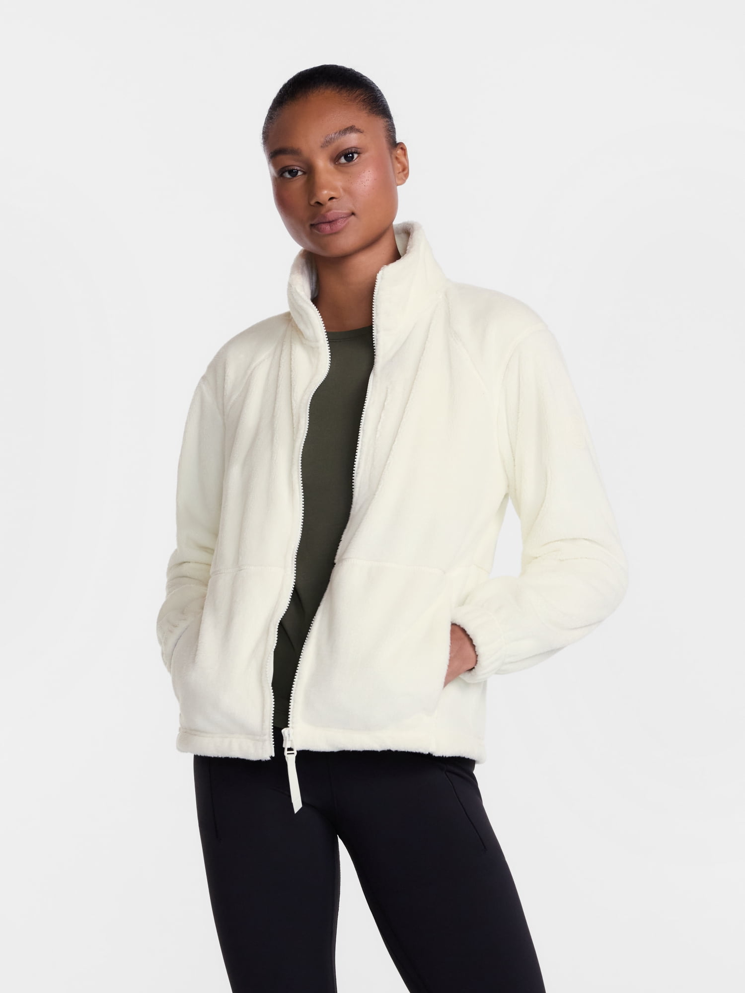 Ozark Trail Women's and Women's Plus Zip Up Fleece Jacket, Sizes XS-3X