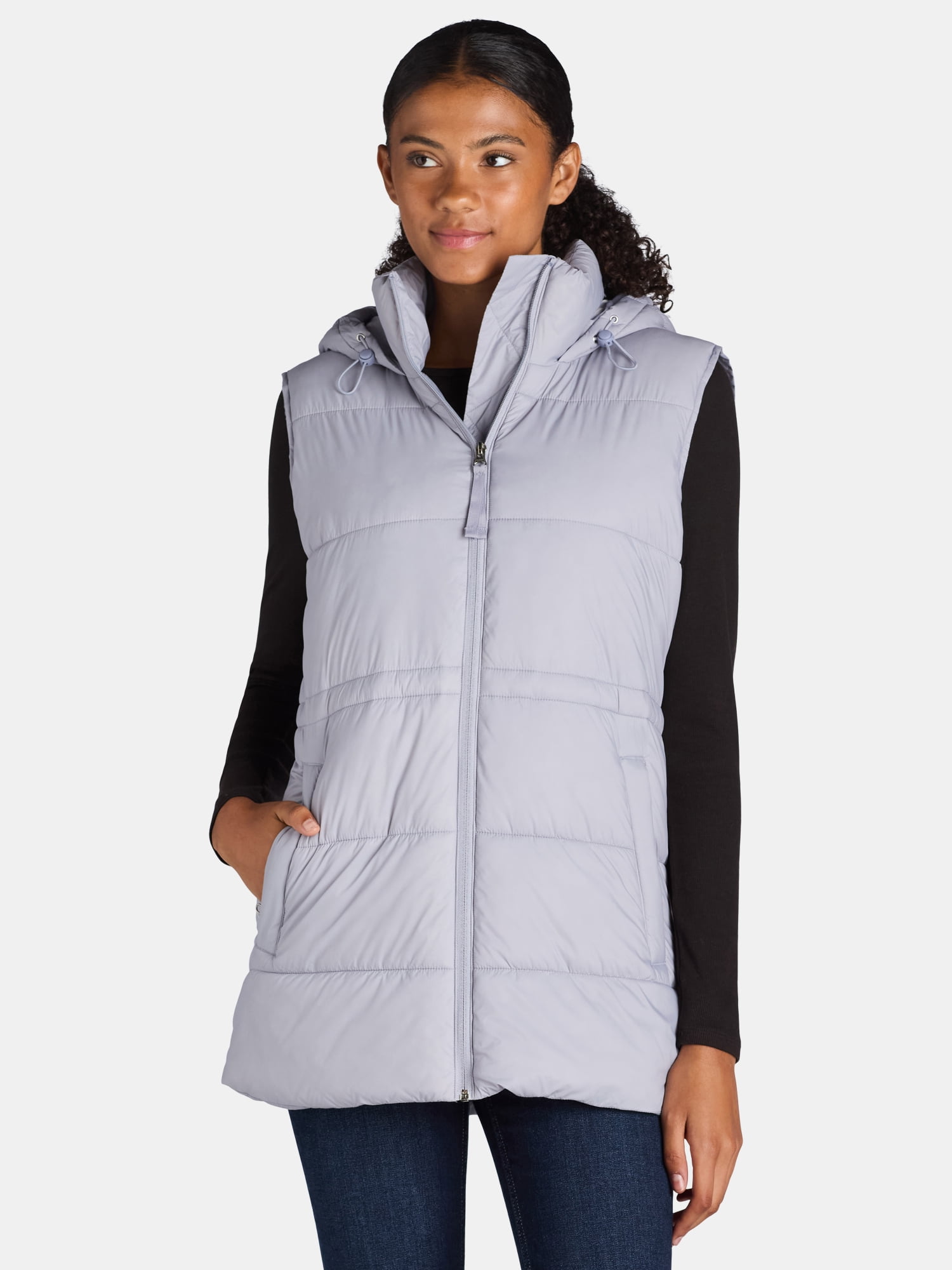 Ozark Trail Women's Cinched Waist Puffer Vest, Size XS-XL & Plus