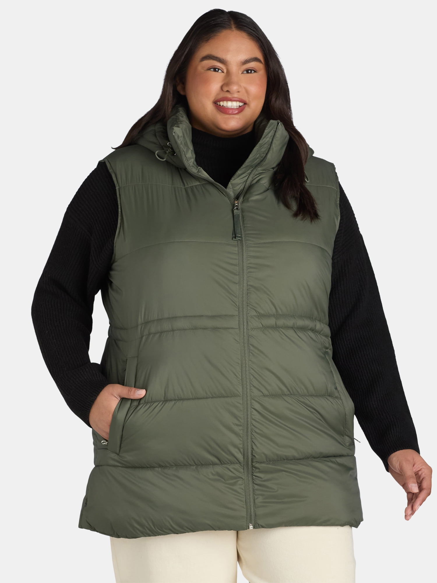 Ozark Trail Women's Cinched Waist Puffer Vest, Size XS-XL