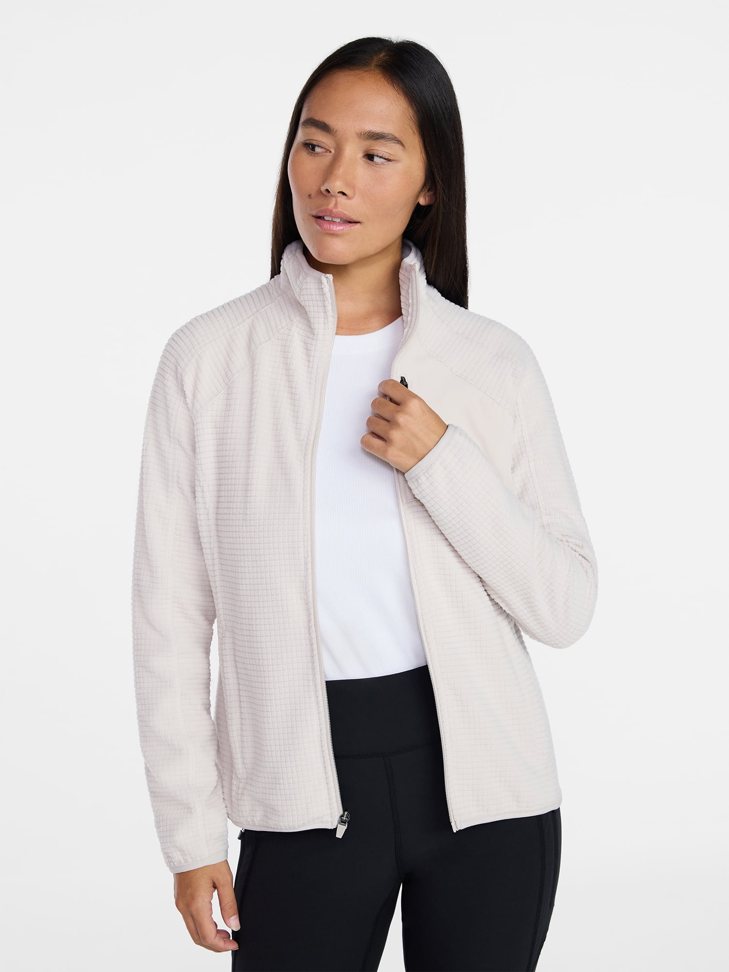 Ozark Trail Women's and Women's Plus Mock Neck Fleece Jacket, Sizes XS-2X