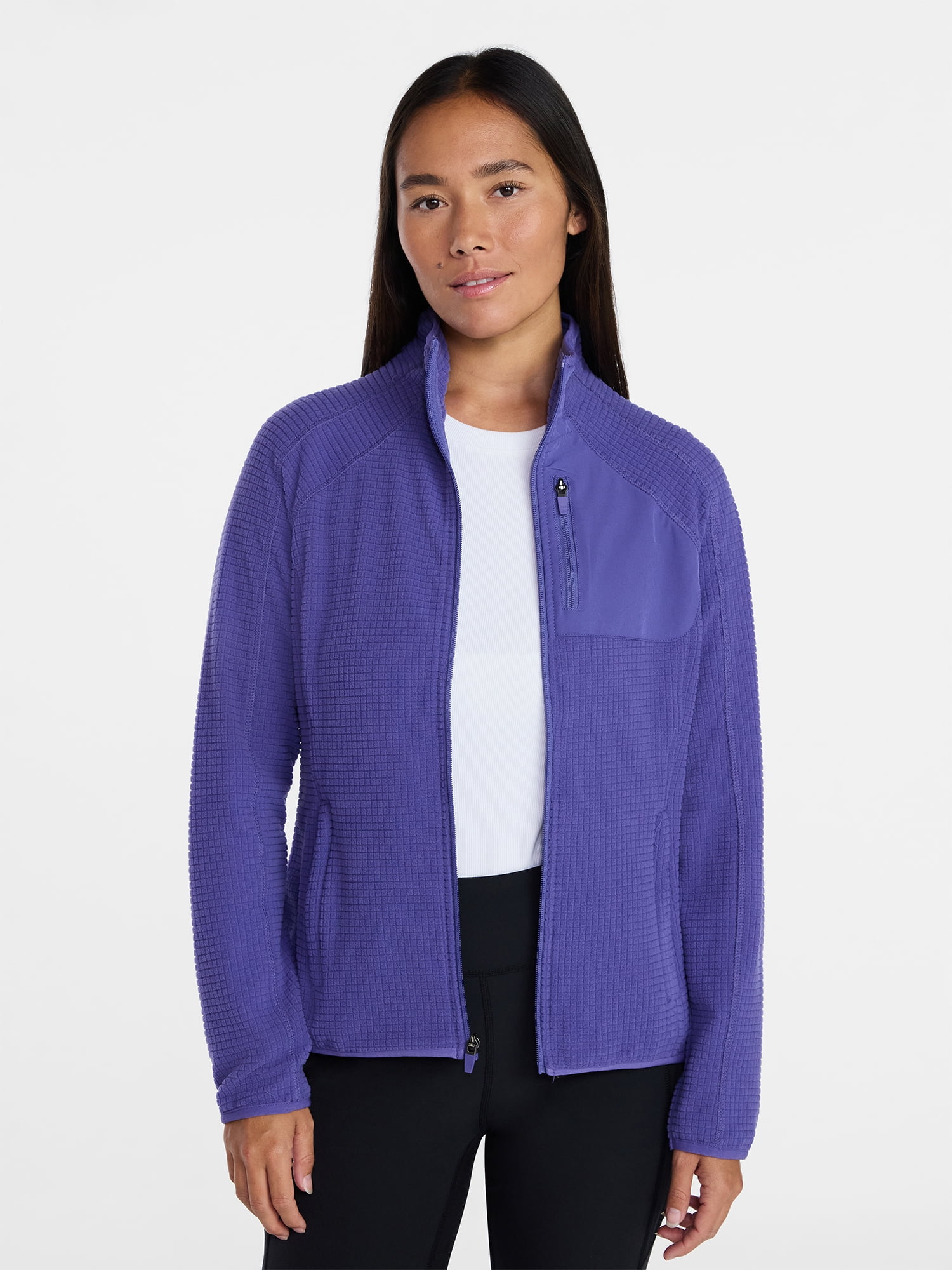 Ozark Trail Women's and Women's Plus Mock Neck Fleece Jacket, Sizes XS-2X
